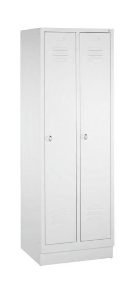 Garderobenschrank Classic auf Sockel, 2 Abteile