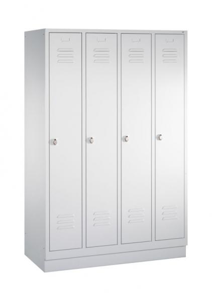 Garderobenschrank Classic auf Sockel, 4 Abteile