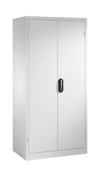 Schwerlastschrank mit Drehtüren, 4 Böden und 3 Schübe, H1950xB930xT600mm